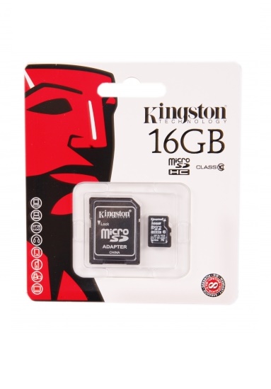 Карта памяти Kingston 16 Gb с адаптером