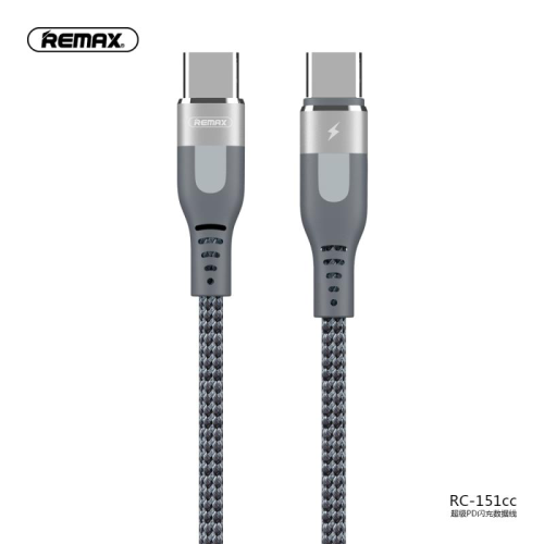 Кабель Remax Super RC-151cc - Silver, USB - USB Type-C, серебристый