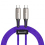 Кабель Baseus CATSD-J05, USB - USB Type-C, 1 м, quick charge 3.0, синий