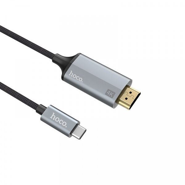 Кабель HDMI HOCO UA13 Type-C - HDMI, 1.8 м, серый, 4K