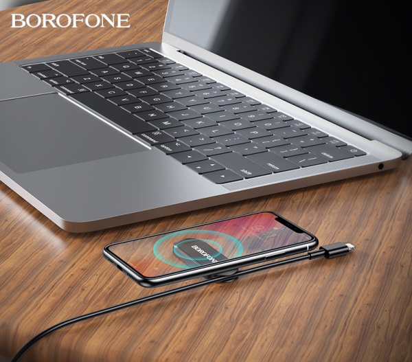 Автомобильный держатель BOROFONE BH28 Refined, 4.7"- 6.5", черный, магнитный