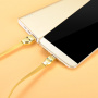 Кабель Hoco U14 Steel man, USB - USB Type-C, 1.2 м, золотой