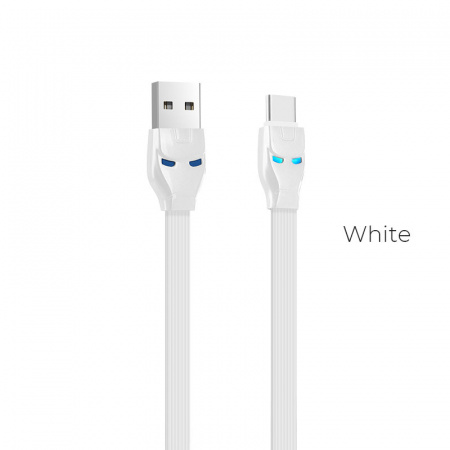 Кабель Hoco U14 Steel man, USB - USB Type-C, 1.2 м, белый