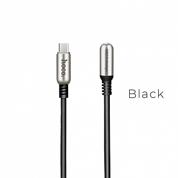 Кабель hoco U17 Capsule USB - micro USB, 1.2 м черный
