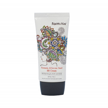 Солнцезащитный крем с муцином улитки Farm Stay Formula All-in-one Snail Sun BB Cream