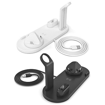 Беспроводная зарядная док-станция держатель 3 в 1 для iPhone Airpods Apple Watch