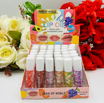 Ароматный блеск для губ Iman of Noble Lip Oil Fruit 6 шт