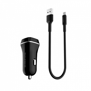 Автомобильное зарядное устройство Borofone BZ2, Micro USB, черный