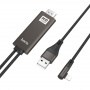 Переходник HOCO UA14, Разветвитель, Lightning - USB/HDMI, 1А, 2 м, черный, Full HD 1080P