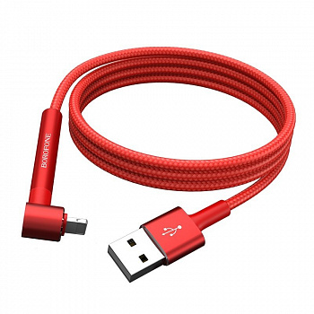 Кабель Borofone BU6, lightning, 1.2 м, красный