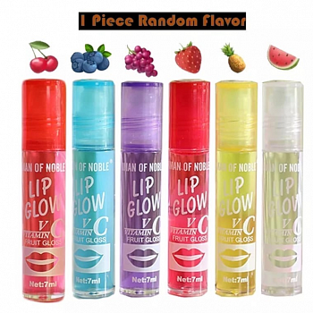 Фруктовый блеск для губ с Vitamin E Iman of Noble Lip Oil Gloss 6 шт