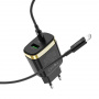 Зарядное устройство HOCO C79A Zeus, 3.1A, черный, Двойной порт USB/Type-C,PD3.0, QC3.0, кабель Type-C
