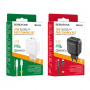 Зарядное устройство BOROFONE BA46A Premium, 3A, черный, два порта: USB/Type-C, кабель Type-C-Lightning