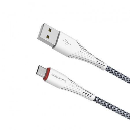 Кабель Borofone BX25 Powerful USB - micro USB, 1 м белый