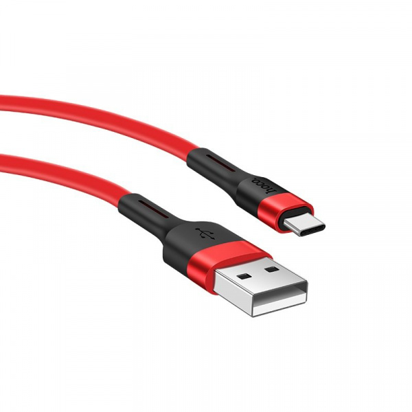 Кабель Hoco X34 Surpass, USB - USB Type-C, 1 м, красный