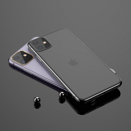 Защитное стекло HOCO A18 на объектив камеры для iPhone 11, серебристый