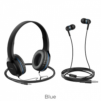 Беспроводные наушники HOCO W24, Bluetooth, синий