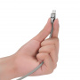 Кабель Hoco U14 Steel man, USB - USB Type-C, 1.2 м, серый