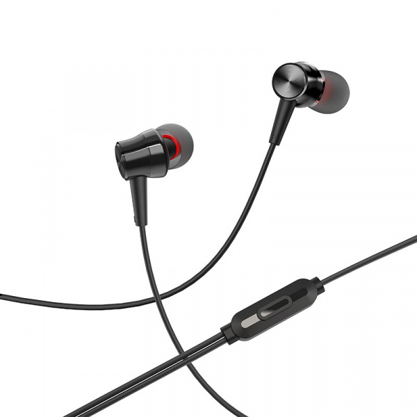 Проводные наушники BOROFONE BM52 Revering, Jack 3.5mm, 1.2 м, Черный, контроллер с микрофоном
