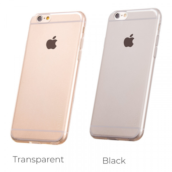 Чехол HOCO TPU Light Series для iPhone 6+/6s+, черный прозрачный, 0,6 мм