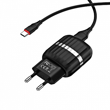 Комплект зарядки Type-C BA24A, 2 USB, 2.1А, черный