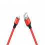 Кабель Hoco X14, lightning, 2 м, красный