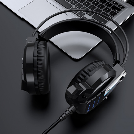 Проводные наушники BOROFONE BO100 Fun gaming, Jack 3.5mm, 2,4м, Черный