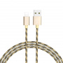 Кабель Borofone BX24 Ring current, lightning, 1 м, золотой