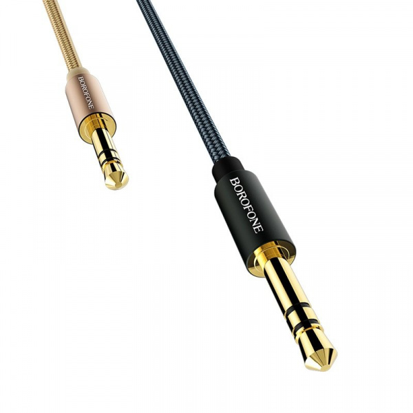 Кабель Borofone BL3 Audiolink, 3.5 AUX mini jack 3.5 mm, серый