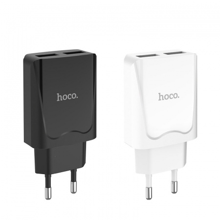 Сетевое зарядное устройство Hoco C52A 2 USB, 2.1А, белый