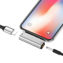 Переходник HOCO LS25, Lightning - Jack 3.5, 2А, серебристый