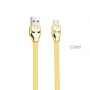 Кабель Hoco U14 Steel man, USB - USB Type-C, 1.2 м, золотой