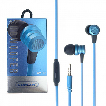 Наушники-вкладыши Coman CM-57 Blue
