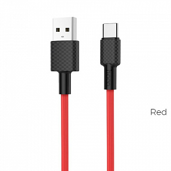 Кабель Hoco X29 Superior, USB - USB Type-C, 1 м, красный