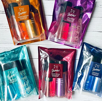 Набор из двух мистов для тела I love shimmer