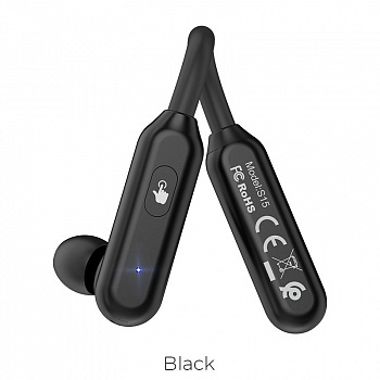 Беспроводные наушники HOCO S15 Noble, Bluetooth, 80 мАч, Черный, Hands-free