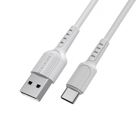 Кабель Borofone BX16, USB - USB Type-C, 1 м, белый
