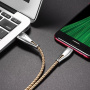 Кабель Hoco U56 Metal USB - micro USB, 1.2 м золотой