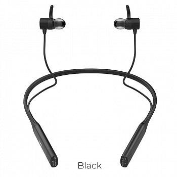 Беспроводные наушники HOCO S18 Glamor Sports, Bluetooth, 90 мАч, Черный, USB