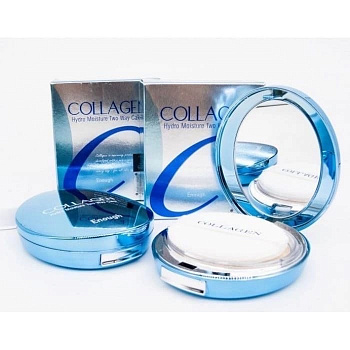 Матирующая пудра с коллагеном Enough Collagen Hydro Moisture Two Way Cake SPF25 PA++