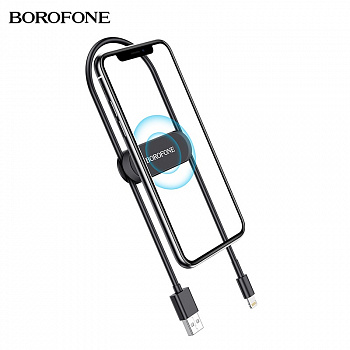 Автомобильный держатель BOROFONE BH28 Refined, 4.7"- 6.5", черный, магнитный