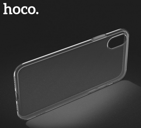 Чехол HOCO TPU Light Series для iPhone XS черный прозрачный, 0,8 мм