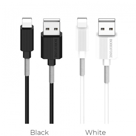 Кабель Borofone BX11, lightning, 1 м, белый