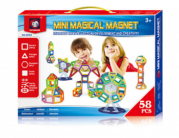 Магнитный конструктор Xinbida MO58 Mini Magical Magnet 58 деталей