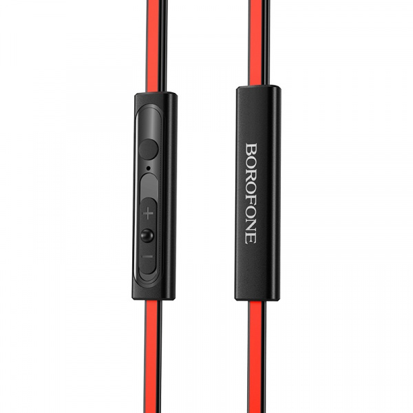 Проводные наушники BOROFONE BM48 Acoustic, Jack 3.5mm, 1.2 м, Черный, контроллер с микрофоном