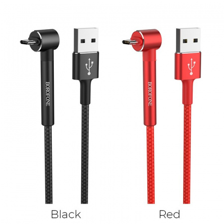 Кабель Borofone BU6 Bracket USB - micro USB, 1.2 м черный