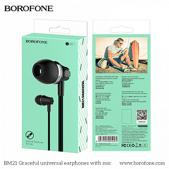 Наушники-вкладыши с микрофоном Borofone BM21