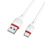 Кабель Borofone BX17, USB - USB Type-C, 1 м, белый