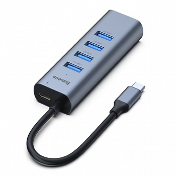 Хаб Baseus Enjoy AHUB-Q0G, 5 разъемов, USB Type-C - USB 3.0
