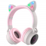 Беспроводные наушники HOCO W27 Cat ear, Bluetooth, 300 мАч, серый, TF, AUX